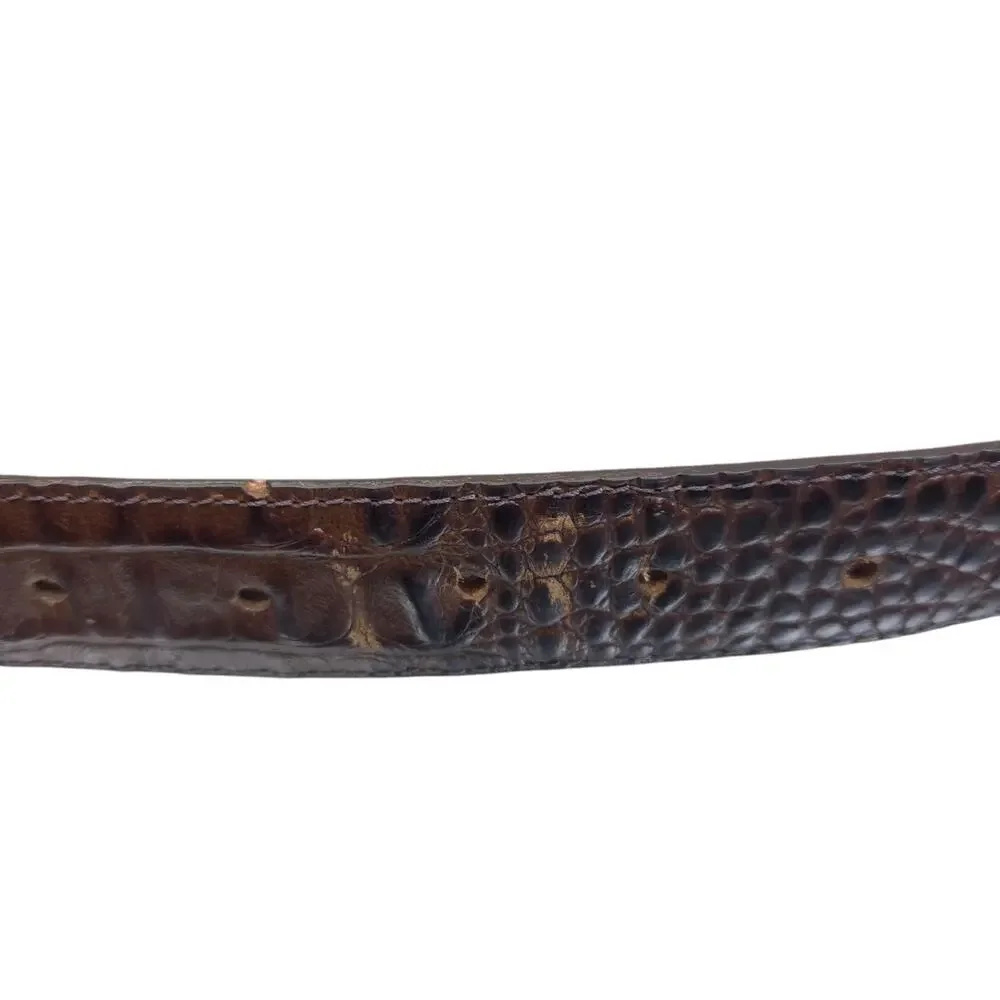 Tony Lama Men's Top Grain Leather‎ Brown Belt Size 42 with Belt Buckle Made USA
